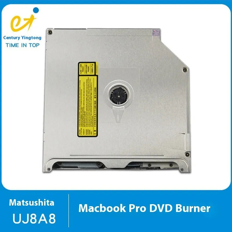 Silver Apple MacBook Pro 13-inch laptop internal SATA optical drive, model UJ8A8.
