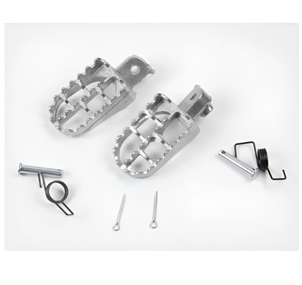 Aluminium off-road motorcycle foot pedal foot nail cover 14.7cm length 7.1cm width black and silver