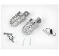 Aluminium off-road motorcycle foot pedal foot nail cover 14.7cm length 7.1cm width black and silver