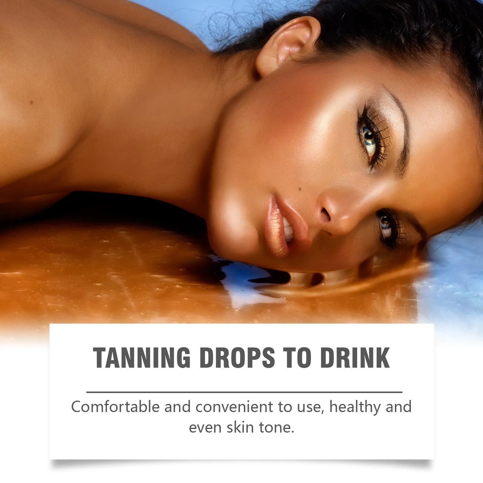 Googeer tanning drops body treatment bottle, 60ml liquid for drinkable bronzing