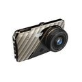 4 inch front and rear dual lens dashcam with touch screen display