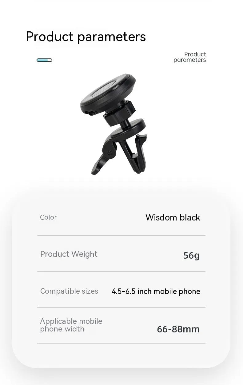 Vacuum adsorption on-board bracket for Tesla, 3 in 1 design with display clip for 4.5-6.5 inch phones
