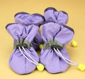 Colourful dog soft bottom antiskid shoes for small breeds, cloth upper, velvet lining option