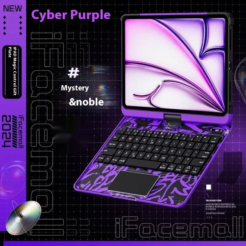 Blue shockproof PC protective case for an iPad Pro 11-inch with keyboard compatibility visible.