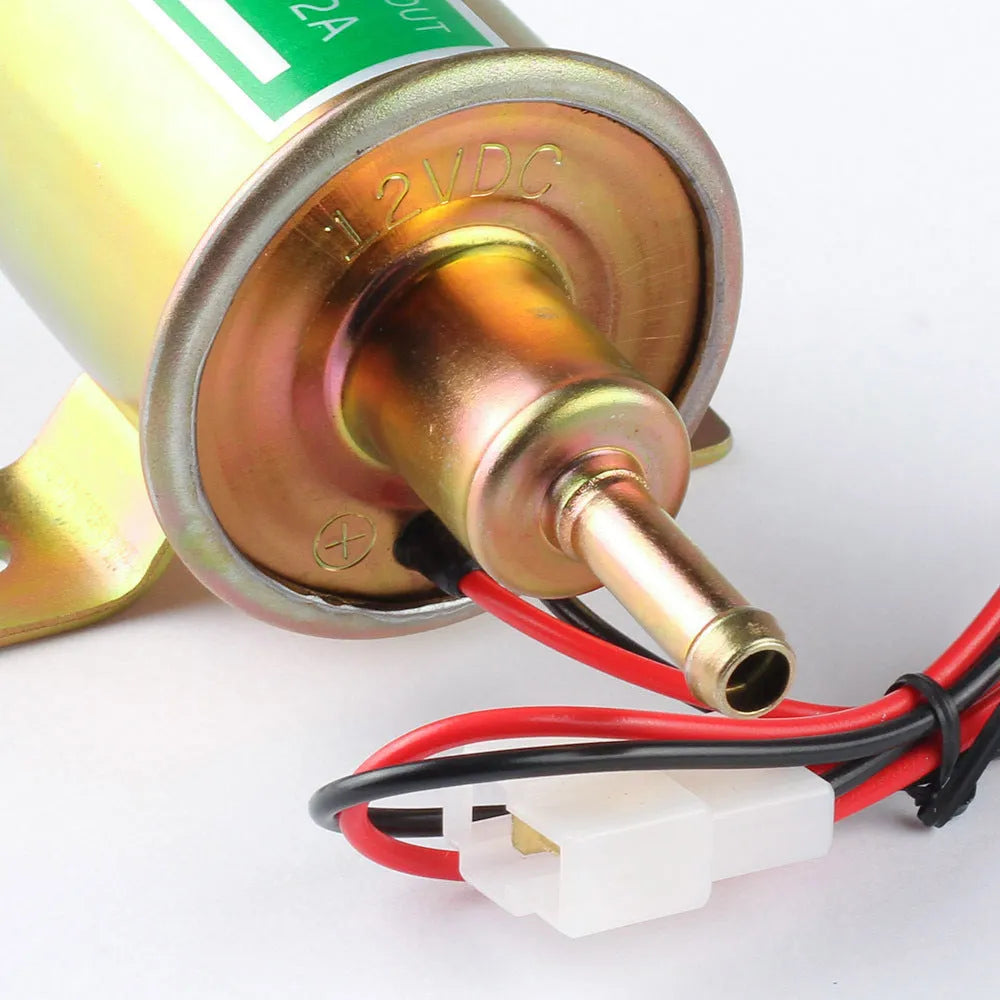 12V automotive electronic oil pump Golden 12V fuel pump for GM models, gold colour, 80-100 A flow rate.