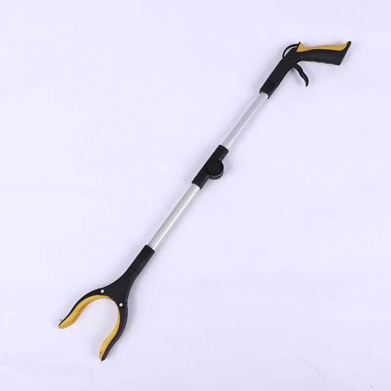 Foldable aluminium rubbish grabber with magnet, extended to 80cm length with blue handle option
