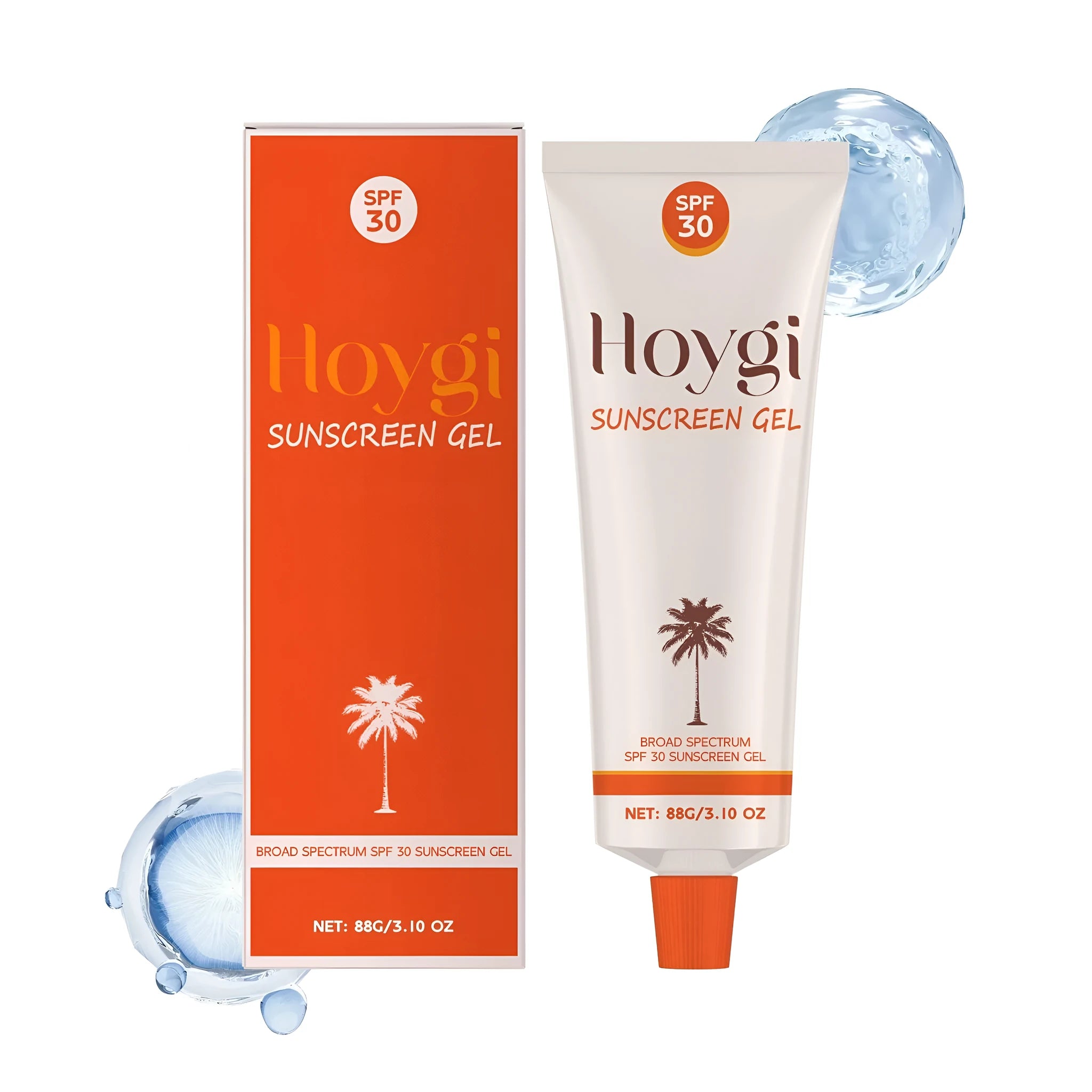 88g tube of moisturising facial sunscreen gel with SPF protection