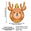 Inflatable Christmas ball with antlers design in PVC for outdoor yard decoration