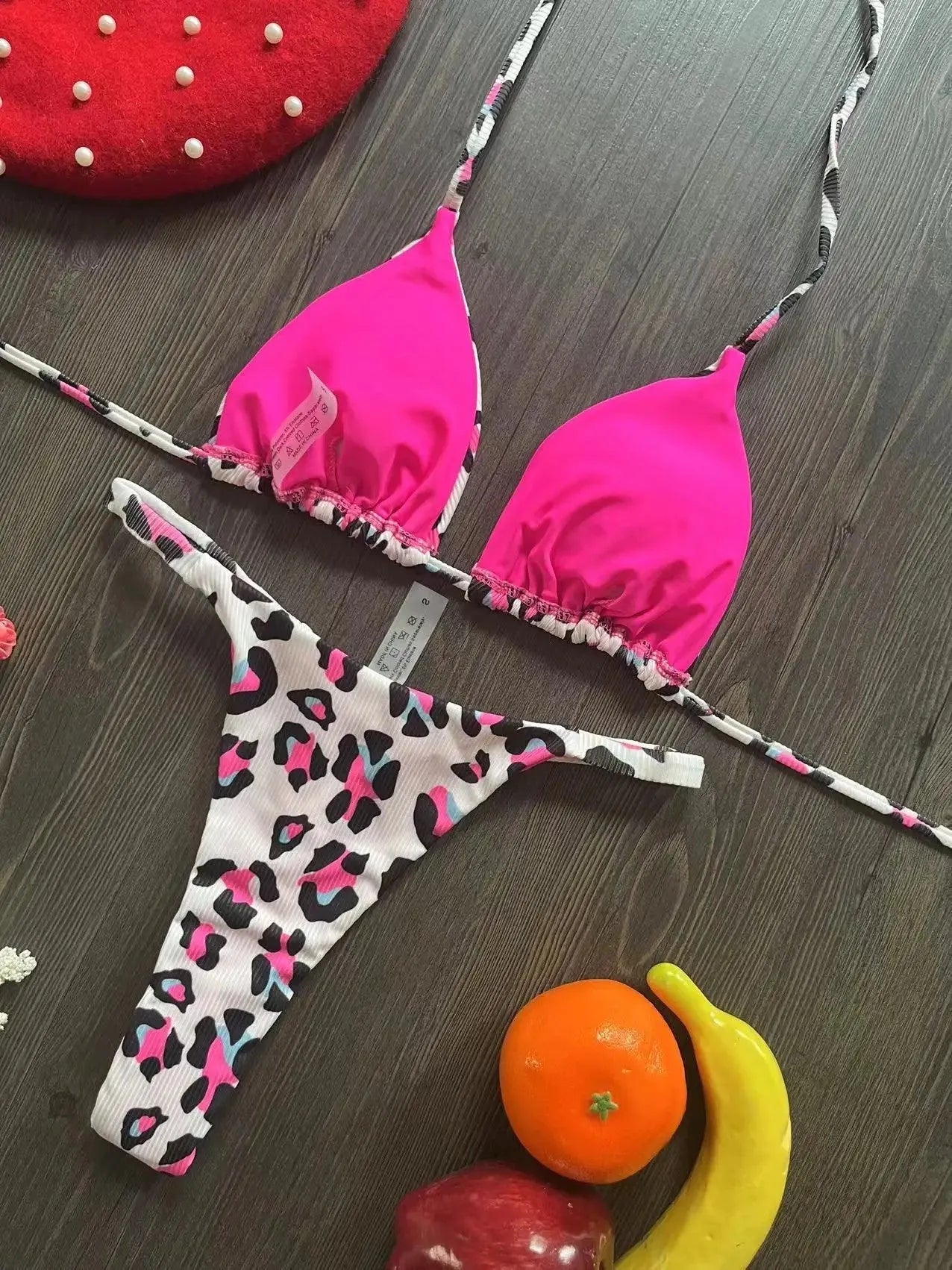 Women's printed bikini swimsuit in a briefs style, shown in one of the colour options RT1884, RT2110, or RT2111.
