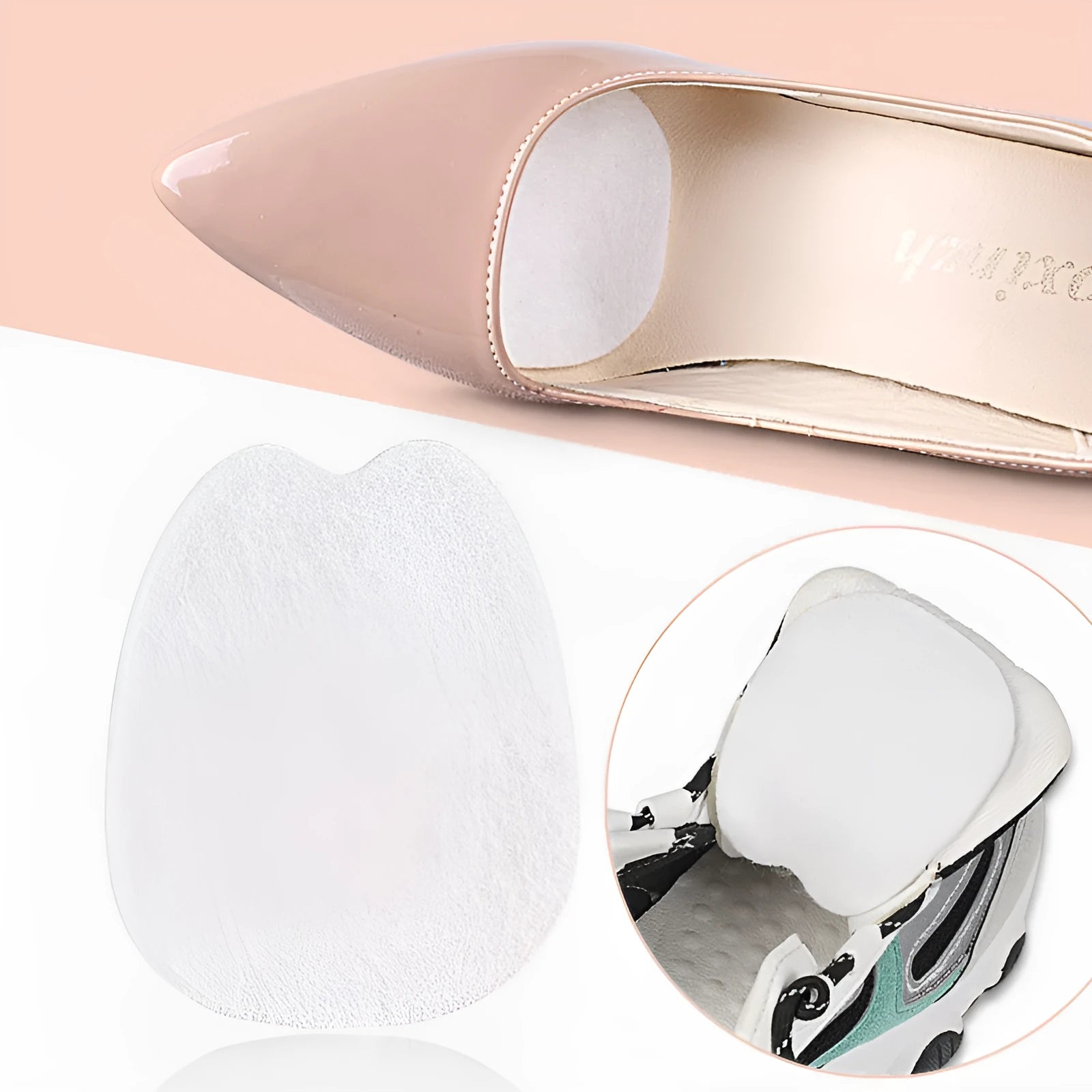 White thin felt anti-wear tongue stickers for shoe protection during cycling and motorbike activities