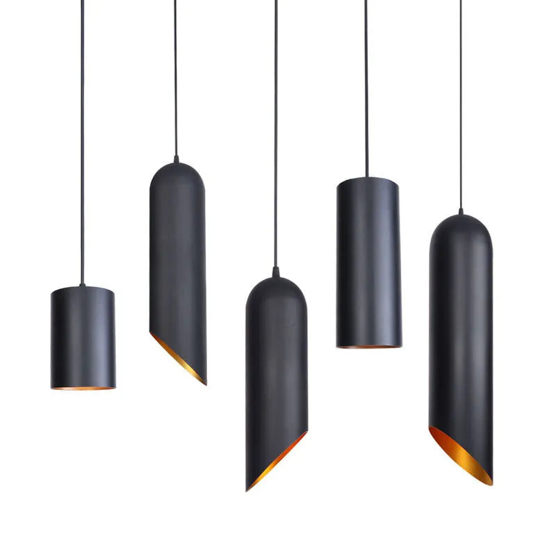 Creative simple retro iron art chandelier in D8053 matte black finish