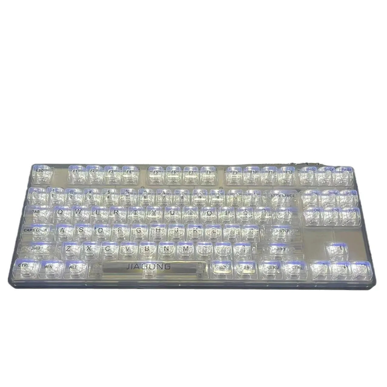 132 transparent plastic key caps for mechanical keyboard replacement set
