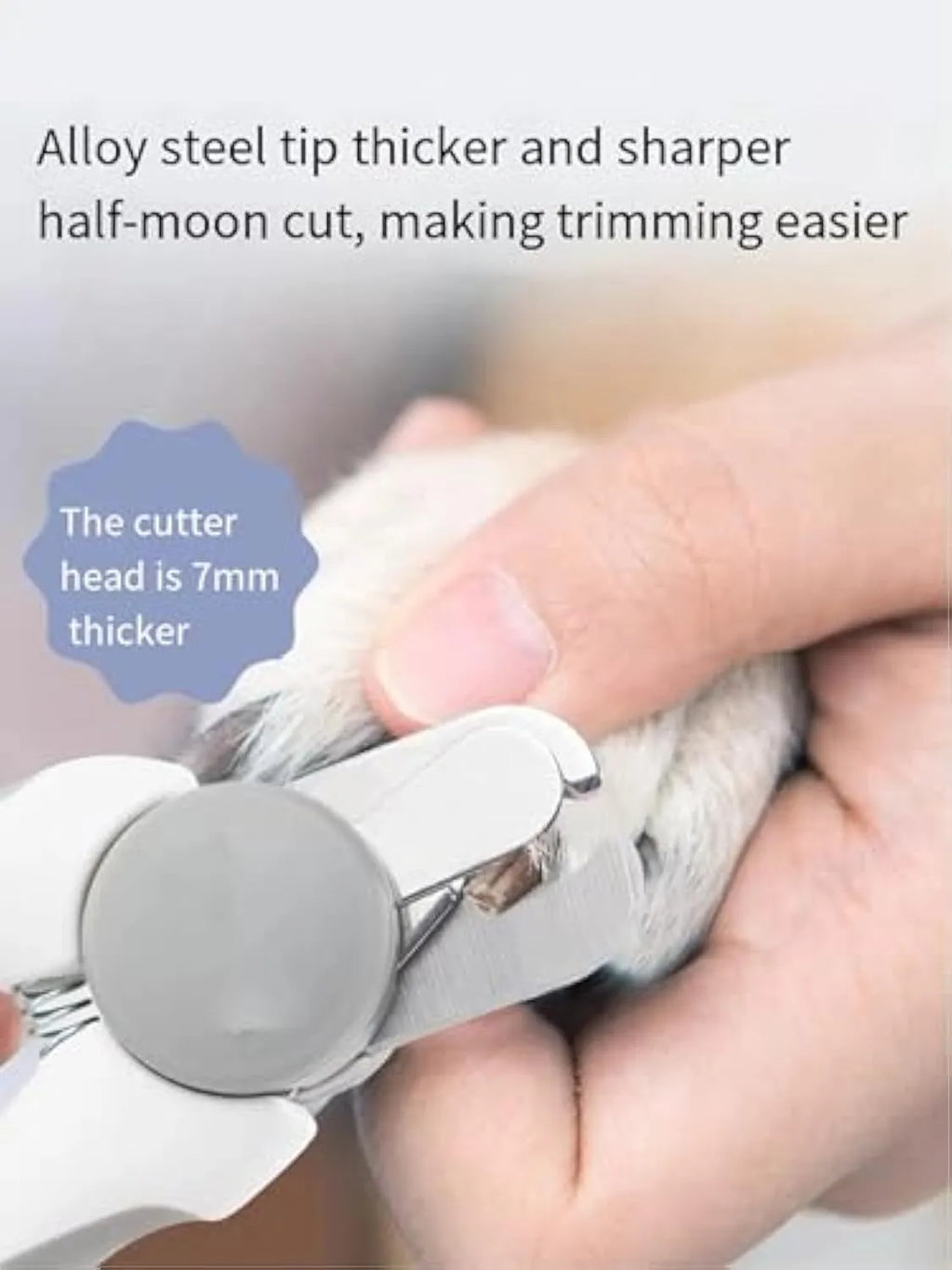 Blue heavy duty dog nail clippers with safety guard for large dogs thick nails measuring 16.8cm