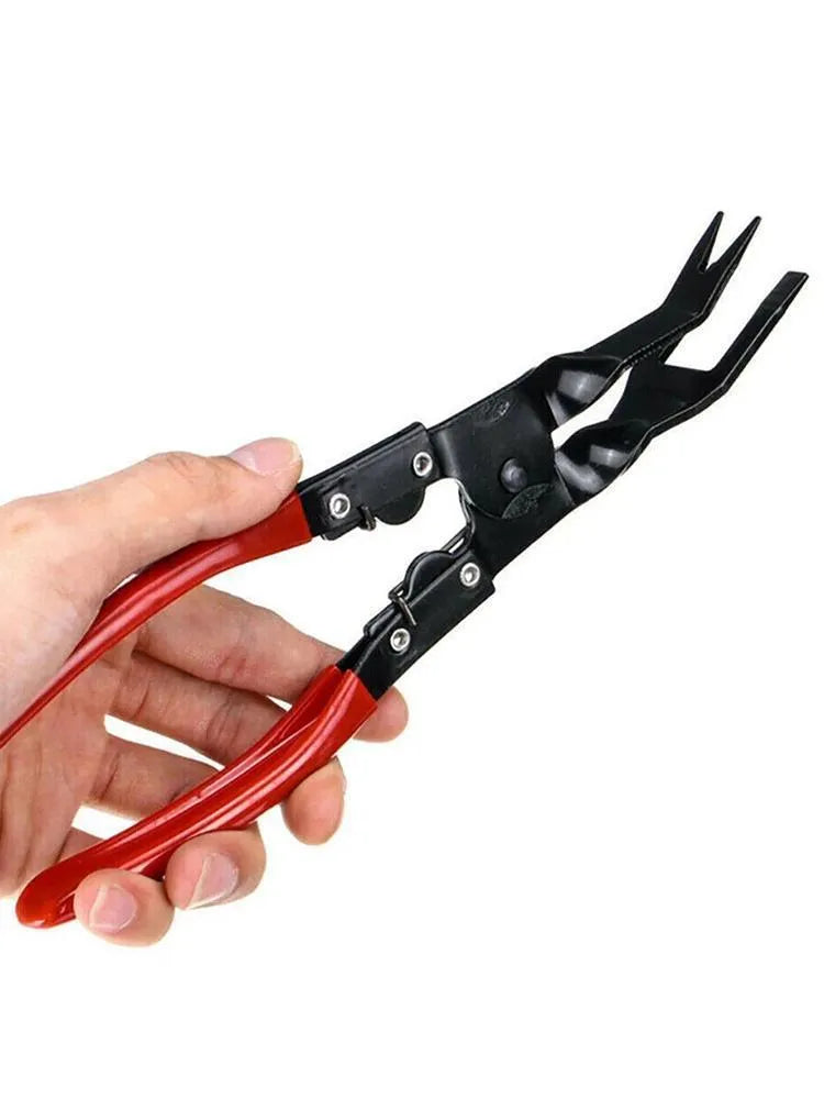 Blue steel car interior clamp and door panel removal pliers showing 240mm length