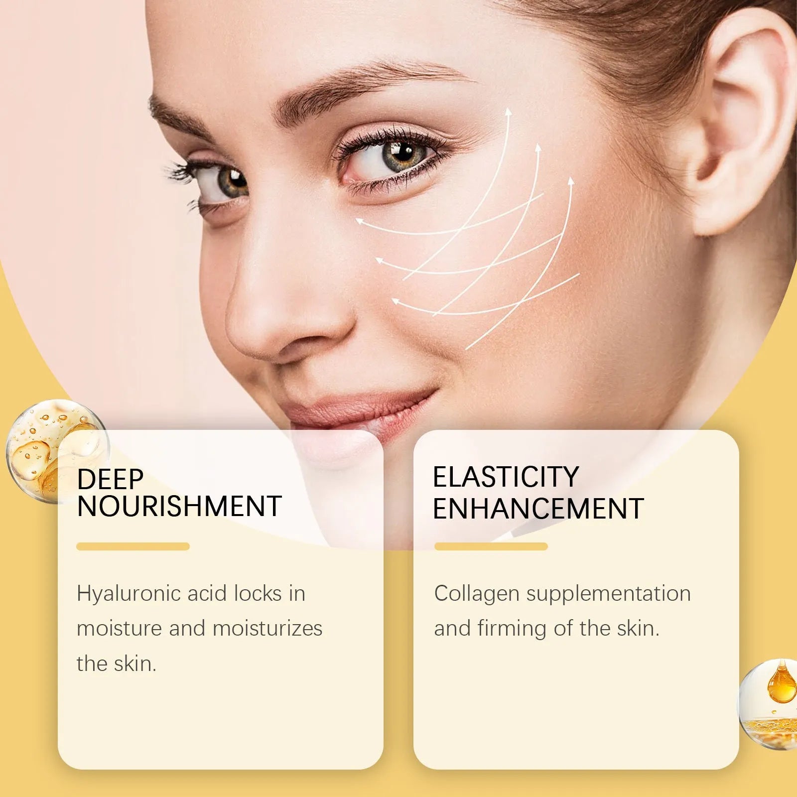 50g jar of skin neck care cream with hyaluronic acid and collagen