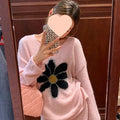 Women's anti-aging sweater suit skirt 2-piece set long sleeve mini skirt printing and dyeing process