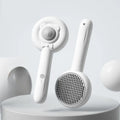 Rechargeable two-in-one pet nail trimmer comb for cats and dogs in brown and gray