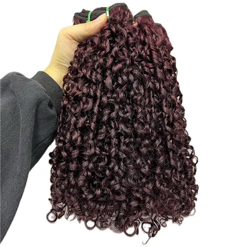 Front lace wig made of real human hair in pissy 06 colour, showing natural style and transparent lace front.