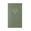 Portable todo list notebook with soft PU cover in four colour options showing compact 98x178mm size