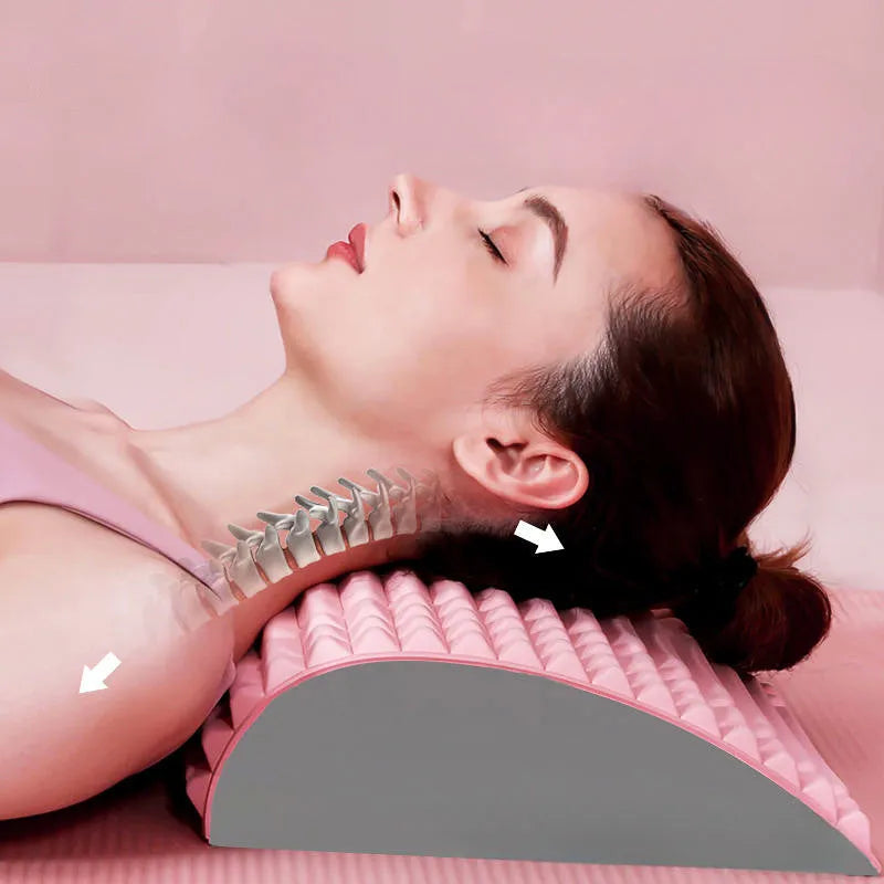 Blue EVA foam back stretcher for lumbar support and neck pain relief