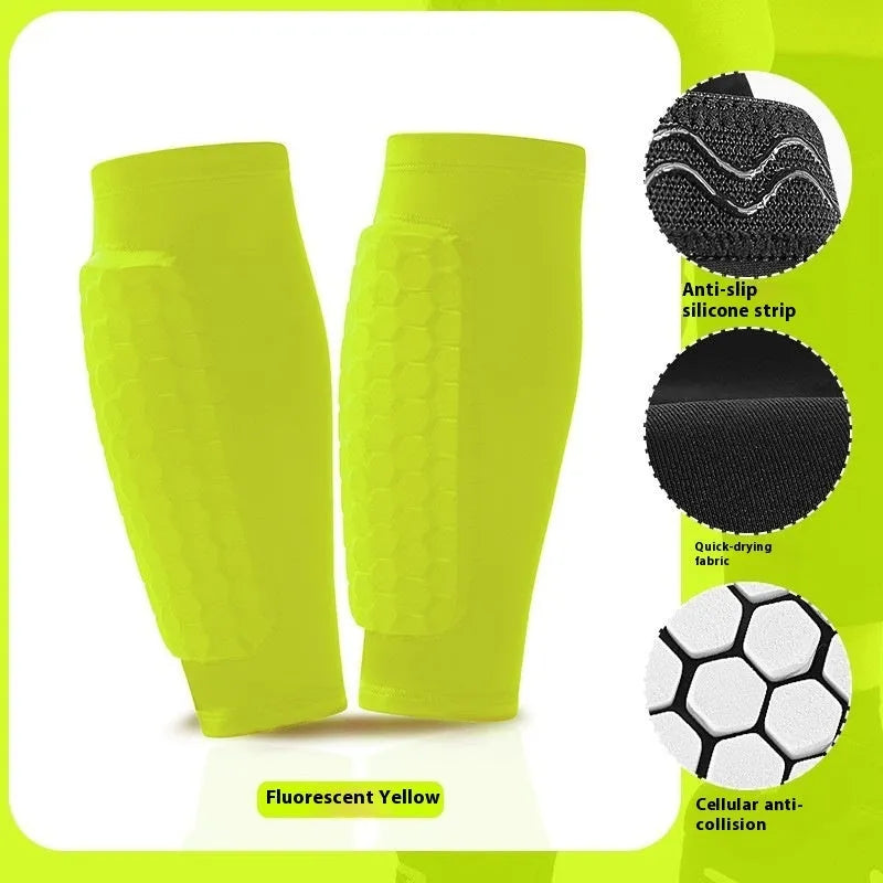 Anti-collision polyester outdoor sports leg warmer in black for running and cycling