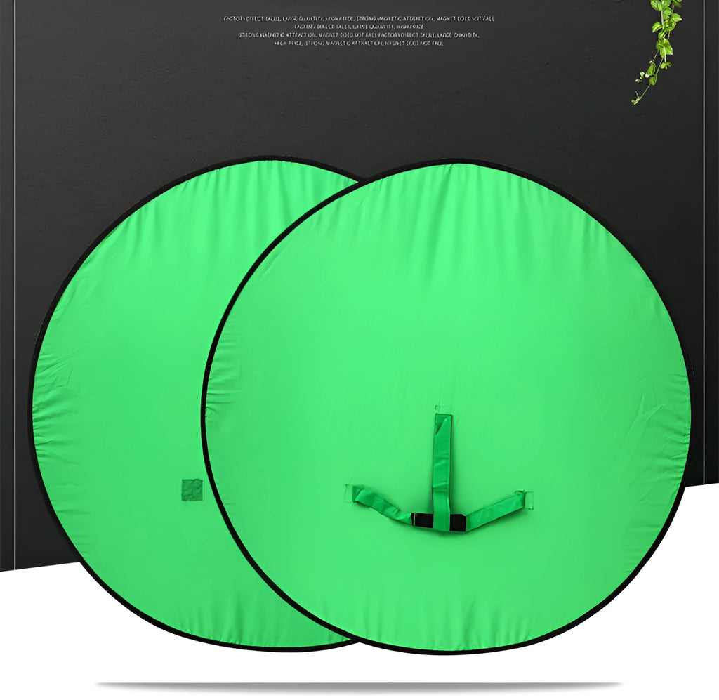 Foldable photography background board 150x200cm green nylon fabric with steel spring frame