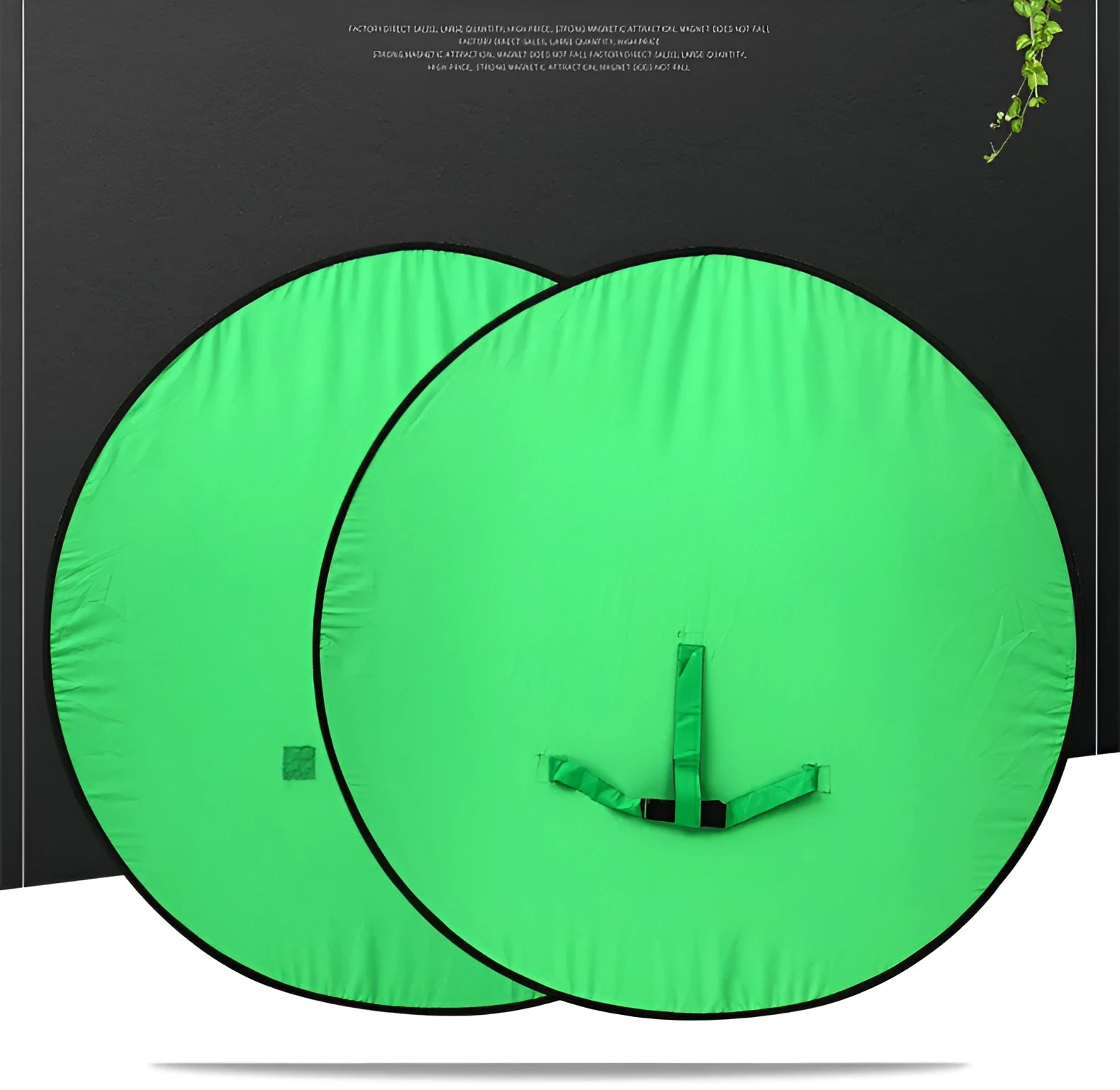 Foldable photography background board 150x200cm green nylon fabric with steel spring frame