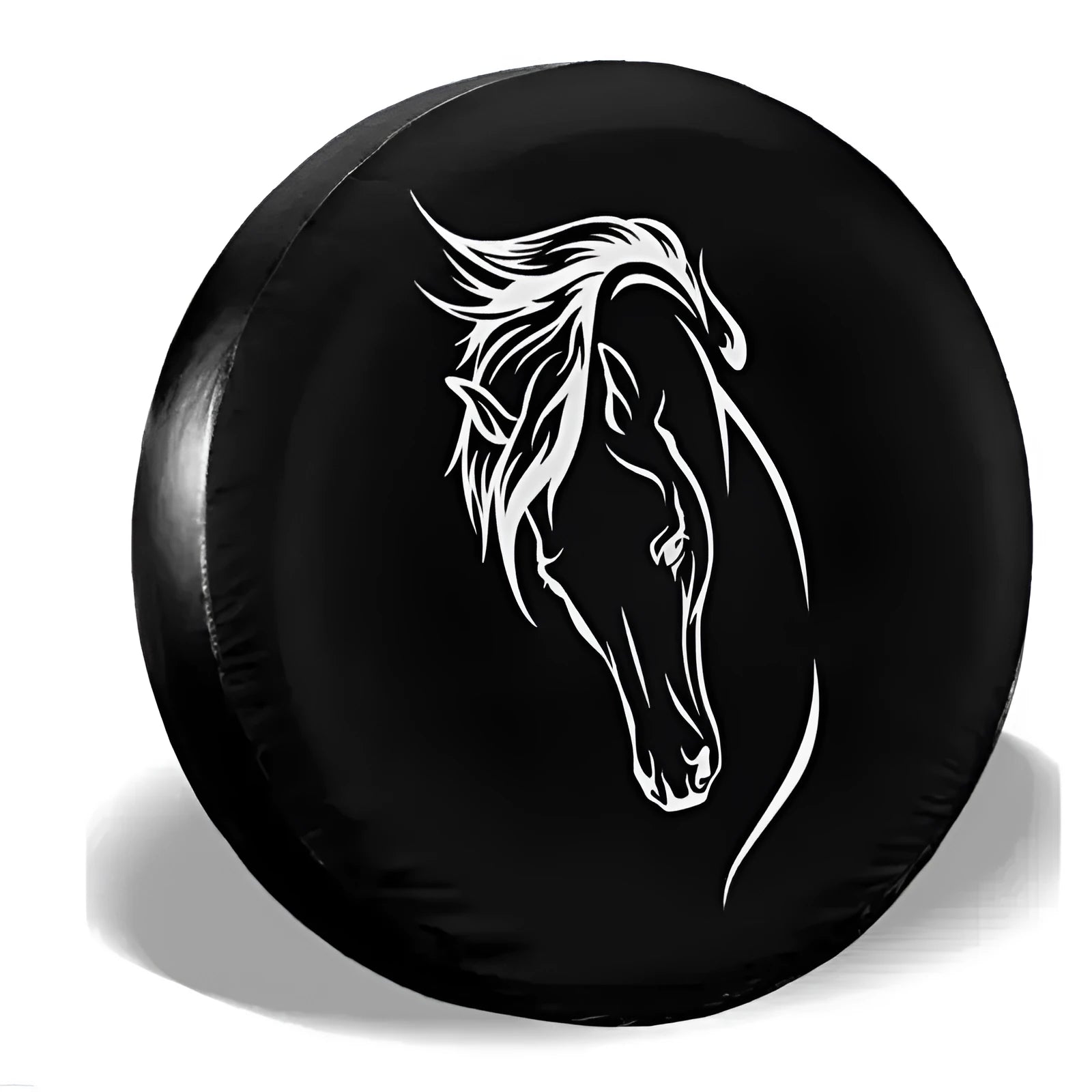 Black PVC sunproof rainproof dustproof spare tire cover 15 inches universal fit for car