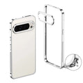 Aluminum alloy heat dissipation phone case for Google Pixel 9 in black, showing half-pack design and bracket.