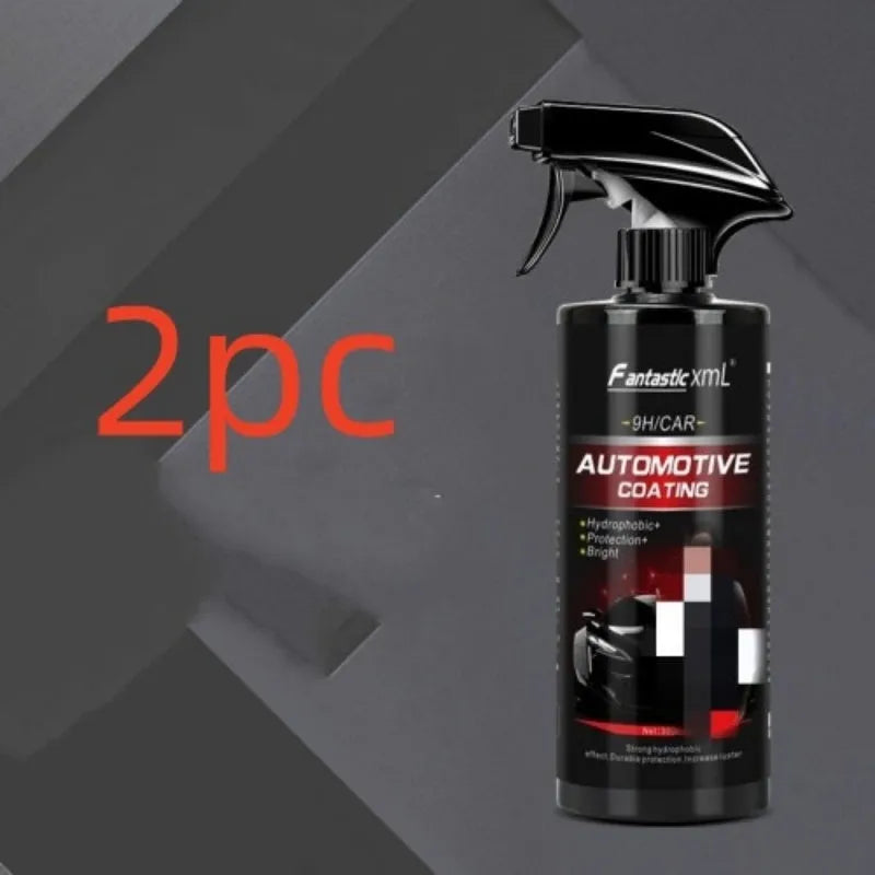 500ml bottle of automotive liquid coating spray with application towel
