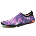 Beach wading shoes with elastic Lycra uppers and EVA foam midsoles in multiple colour options
