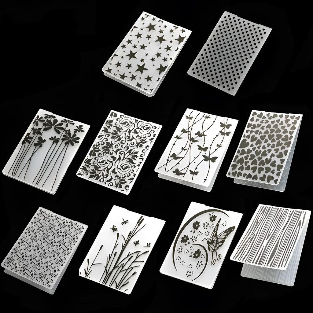 Plastic cake decorative mould showing windmill, star, flower, and butterfly patterns for sugar cake decoration