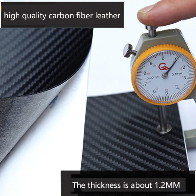 Car door threshold anti-stepping sticker in carbon fibre leather, black, with CR-V white label design