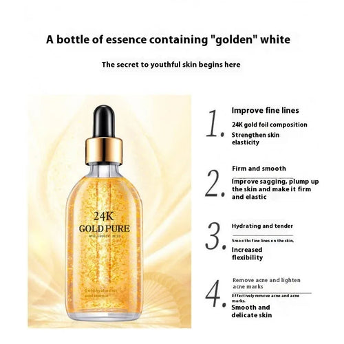 24K gold nicotinamide hyaluronic acid face essence liquid 100g bottle for neutral and combination skin