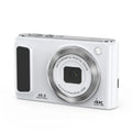 Entry-level 4K HD digital camera with front and rear dual cameras, compact ABS body, black or white, 102x27x62.8mm