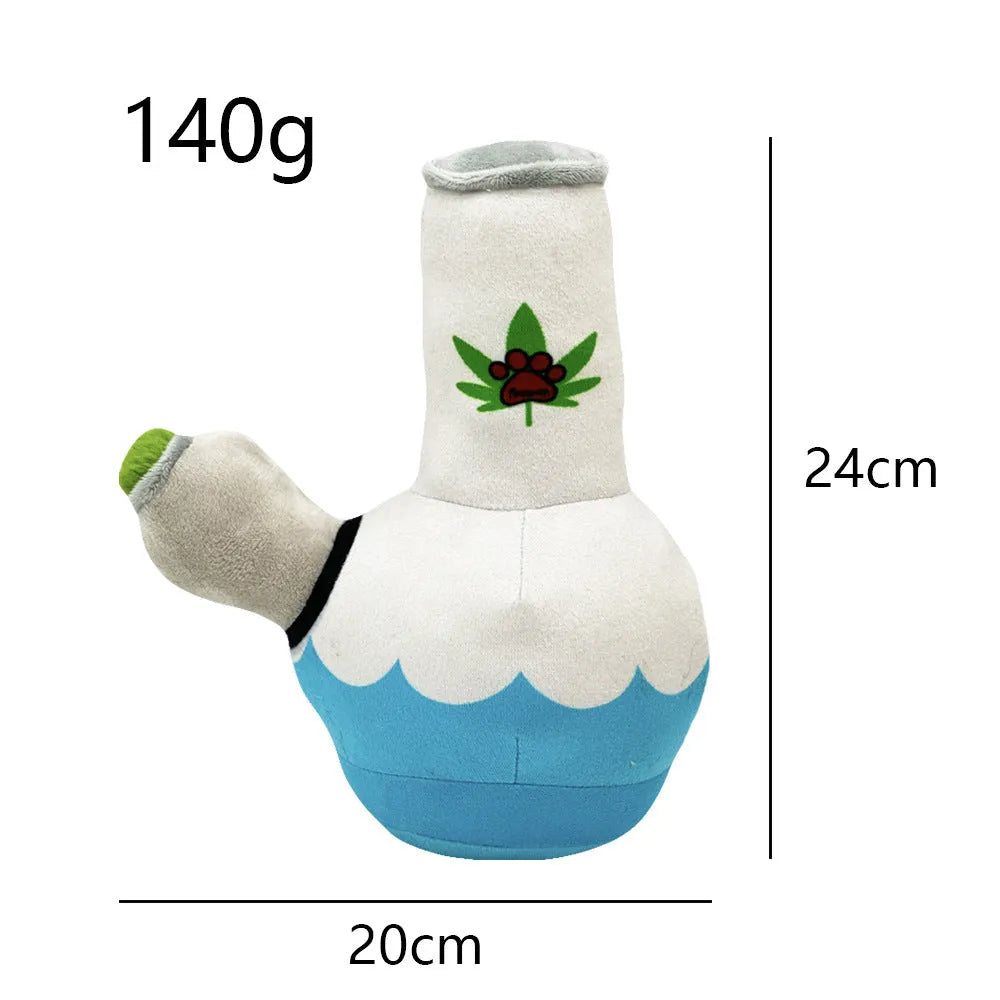 24cm dog plush kettle toy with picture style patterns and soft bite-resistant construction