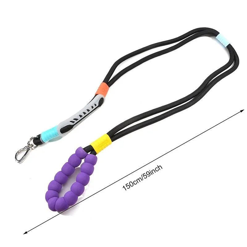 140 cm nylon dog leash with foam anti-slip handle in four colour options
