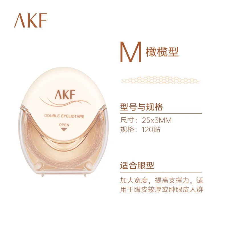 Double eyelid stickers roll with invisible lace material in crescent and olive shapes