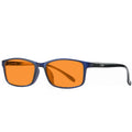 Orange lens anti-blue light glasses with full rim frame in four colour options
