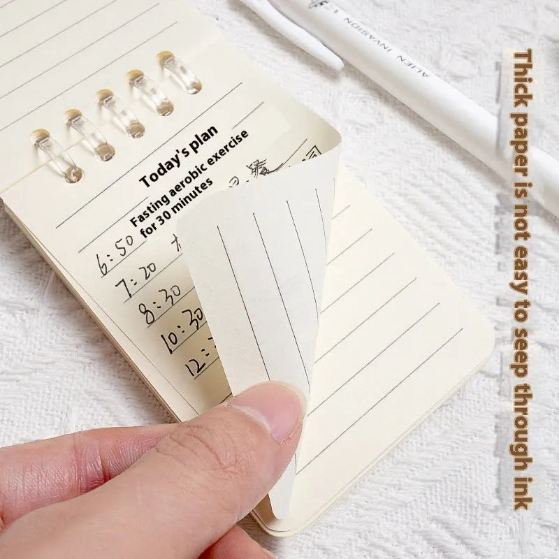 A7 small notebook flip-up portable journal set of 4 in assorted colours with 80 sheets each