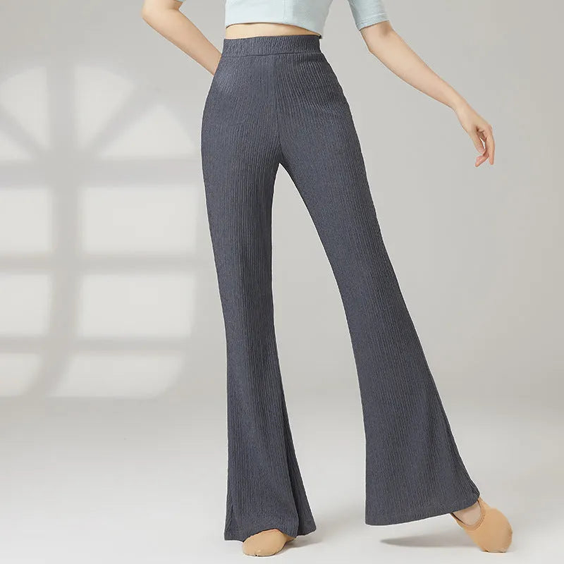 Women's solid colour polyester dance practice trousers for classical training