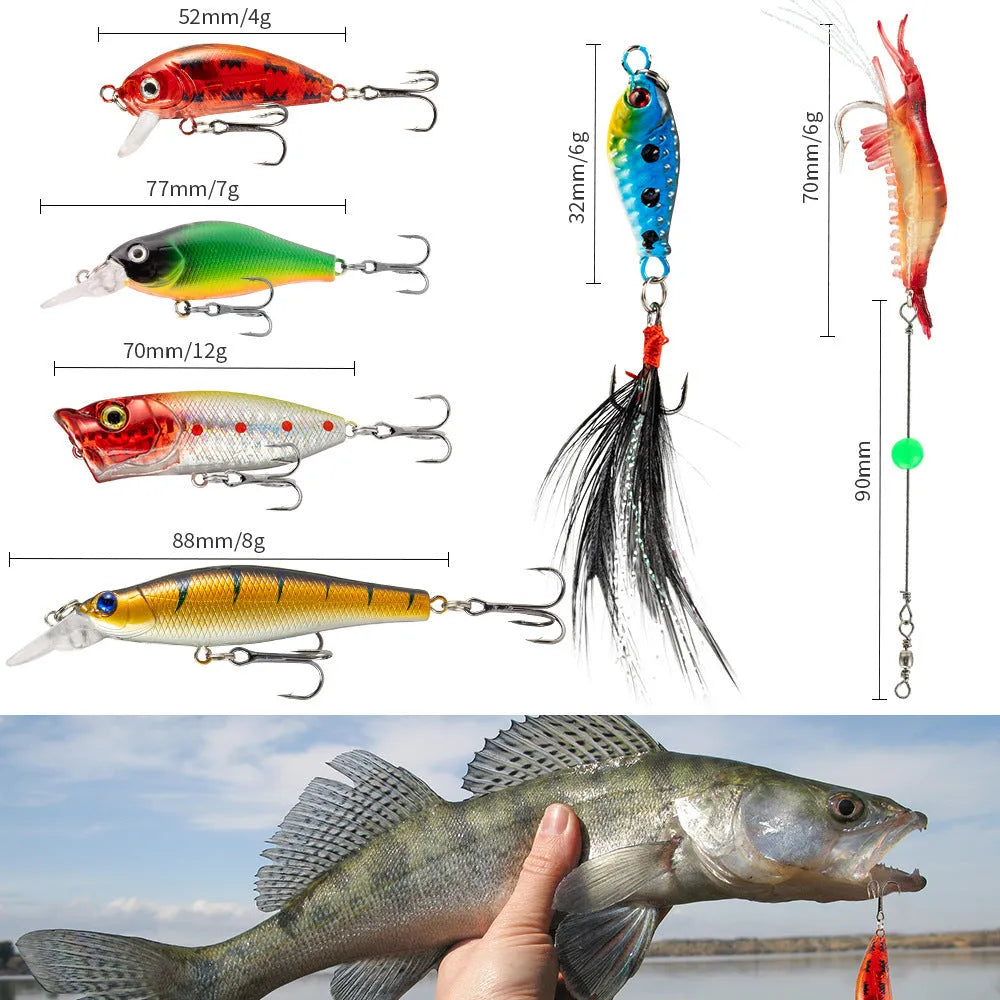 24-piece Christmas mino bog fishing blind box set with metal components in style 01 colour.