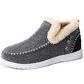 Women's cold-proof cotton boots in black, flat heel, round toe, size 36-46 with PVC sole