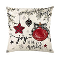 Christmas cushion cover 45x45cm printed pillowcase in four colours for festive home decor