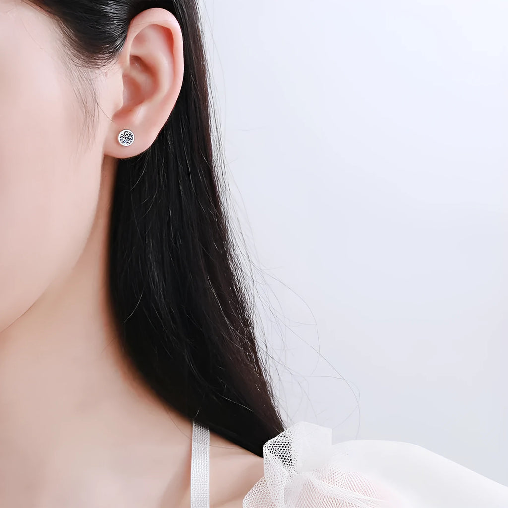 925 sterling silver gold plated geometric earrings with moissanite or zircon stone options