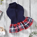 Princess-style dog dress for small and medium breeds in British style red colour