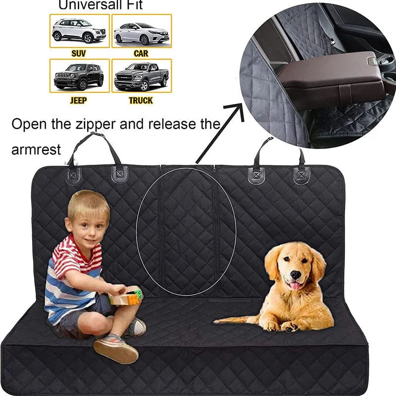 Black cloth car rear seat load pad for dogs with water and dirt resistance, designed for Volkswagen Currency