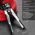 Box mounted automatic wire stripping pliers with high carbon steel blades for electrical cable work