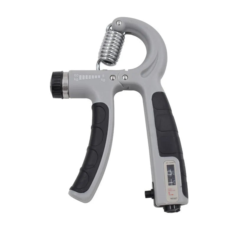 Adjustable hand-muscle developer spring grip in black for professional finger strength training