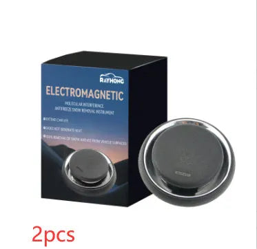 Black portable car de-icing instrument measuring 7.4cm for winter windscreen ice melting